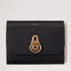 Mulberry Amberley Medium Wallet in Black Small Classic Grain